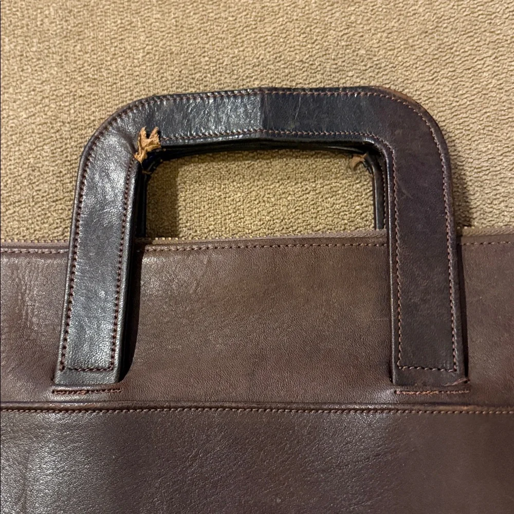 Vintage Bill Blass Leather Laptop Bag with Handles (TD)